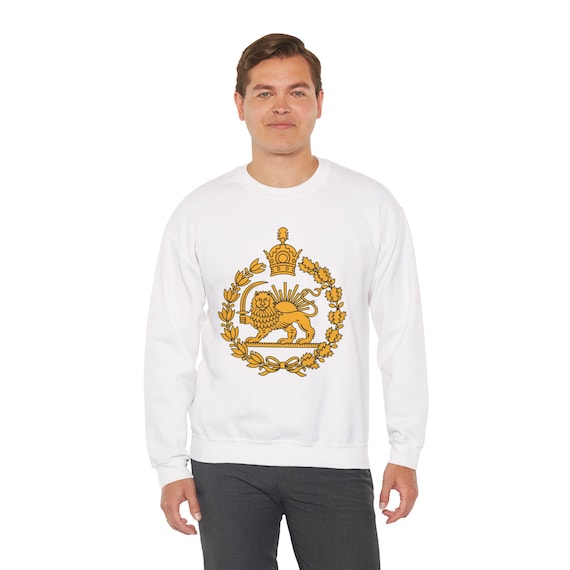 Iran Lion and Sun with Crown Imperial Emblem Sweatshirt
