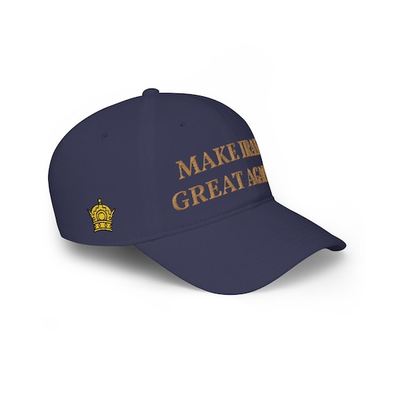 Make Iran Great Again Baseball Cap with Pahlavi Crown Old Gold | 2 Side Embroidery