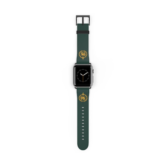 Lion and Sun with Crown Dark Emerald Apple Watch Band | MIGA | Persian | Pahlavi