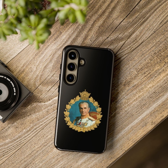 The Shah Aryamehr SAMSUNG Case | Imperial Lion and Sun with Crown | Black | Tough Case