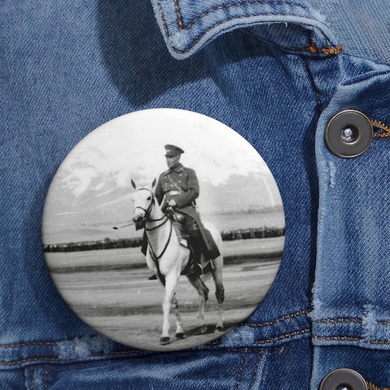 Reza Shah Portrait Pin Button | MIGA | Pahlavi | Persian