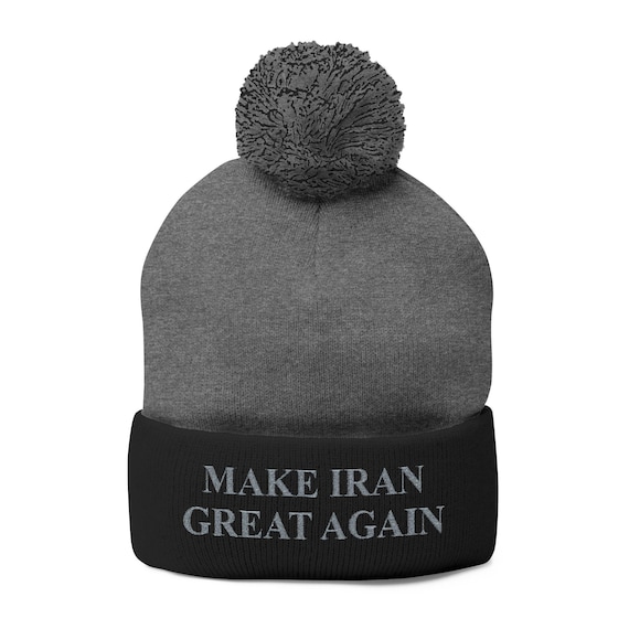 Dark Iran Pom-Pom Knit Cap
