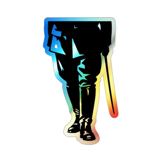 Reza Shah Authoritative Boots Holographic Die-cut sticker