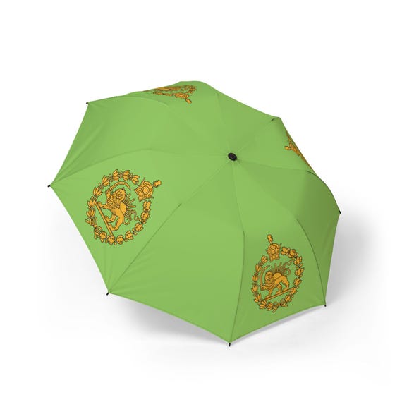 Iran Flag Pistachio Umbrella | Lion and Sun | Crown