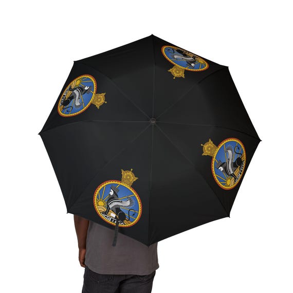 Iran Flag Black Umbrella | SAVAK | Imperial Iranian Anti-Espionage | Pahlavi Dynasty Coat of Arms