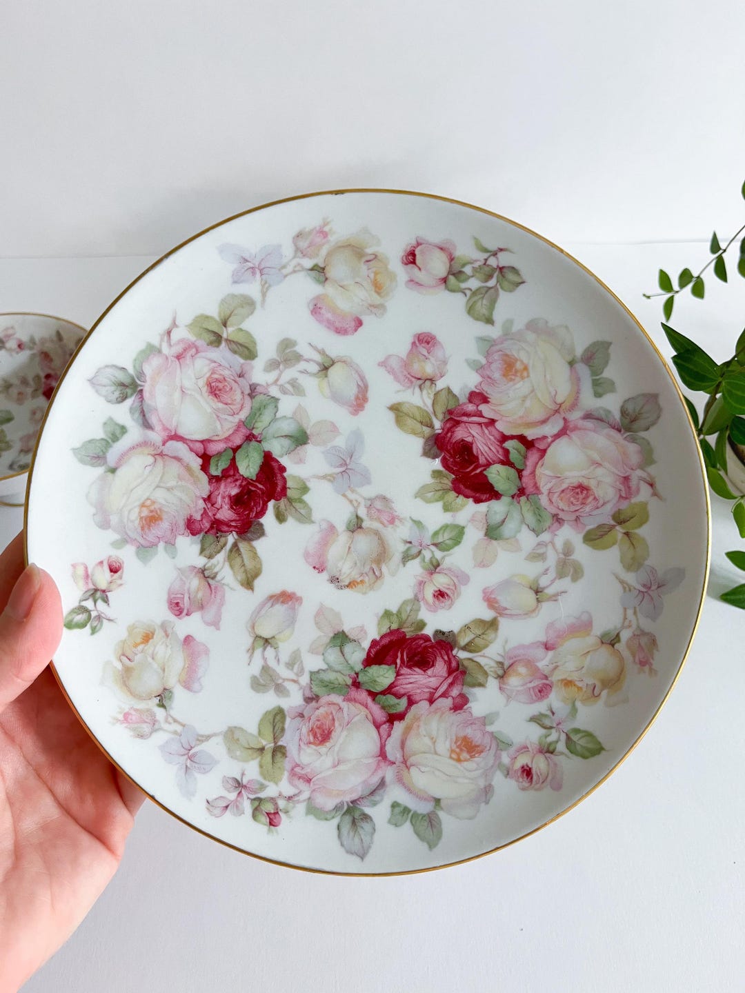 Vintage Schumann Arzberg Rose Pattern Fine Bone China Dish (set of 2) 7 ...
