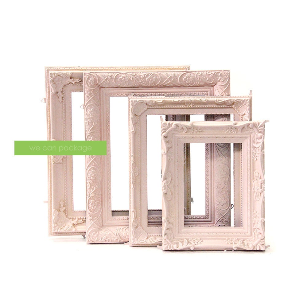 Blush Pink Picture Frames Set of 4 Wedding Frames & Shabby Etsy