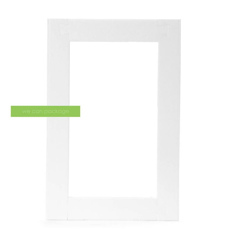 White Large Styrofoam Picture Frame Foam Photo Image 0