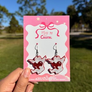 Cupid Angel Earrings | Valentine Heart Cherub Love Statement Earrings bild 4