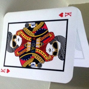 ELVIS the King Vegas Poker Thank You Cards Folded Style 