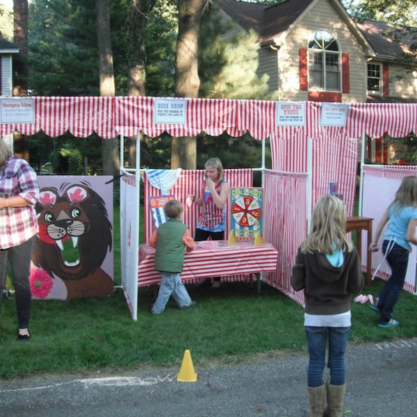 Carnival Booth PVC Frame PLANS - DIY Carnival Booths - Customizable Fair booths - Please read listing details!