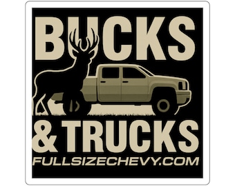 Pegatina de Bucks & Trucks / GMT900 Chevy / Calcomanía para camioneta de caza