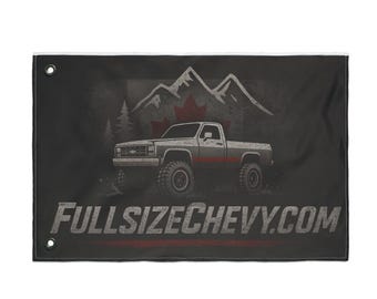 FSC Flag Squarebody Canada Maple Leaf Truck Banner for Garage or Wall