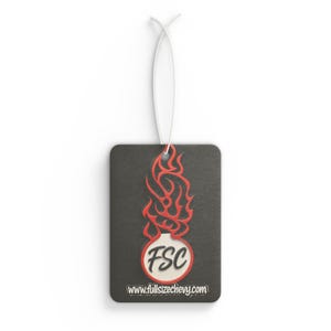 Retro Flame Air Freshener, Chevy Truck Car Scent, FullSizeChevy Garage Decor, Pine New Car Onyx Frost, Hot Rod Truck Gift