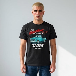 Hartslag van Amerika T-shirt | 57 Chevy Task Force | Klassiek vrachtwagen T-shirt