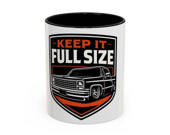 Behalte es in voller Größe | Squarebody Chevy Kaffeetasse - LKW Liebhaber Geschenk (11/15oz)
