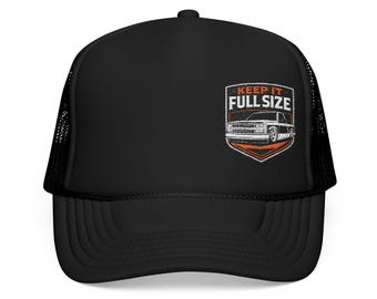 Behalten Sie es in voller Größe OBS Trucker Cap | Klassische Chevy Truck Hut Schwarz