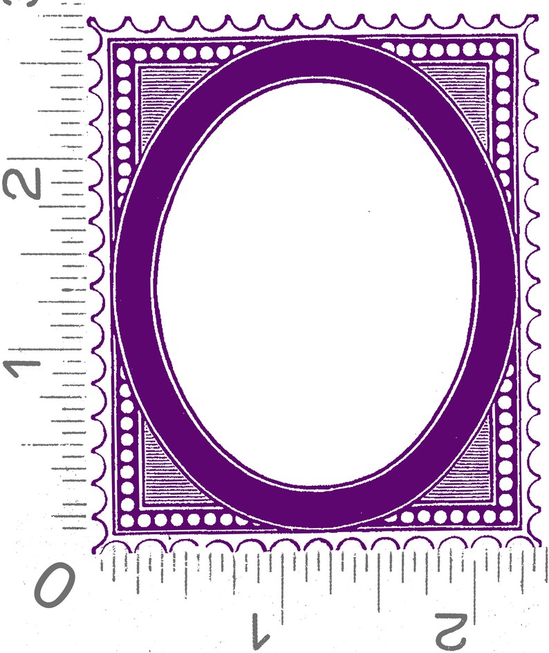 Postage Stamp Border Rubber Stamp Etsy