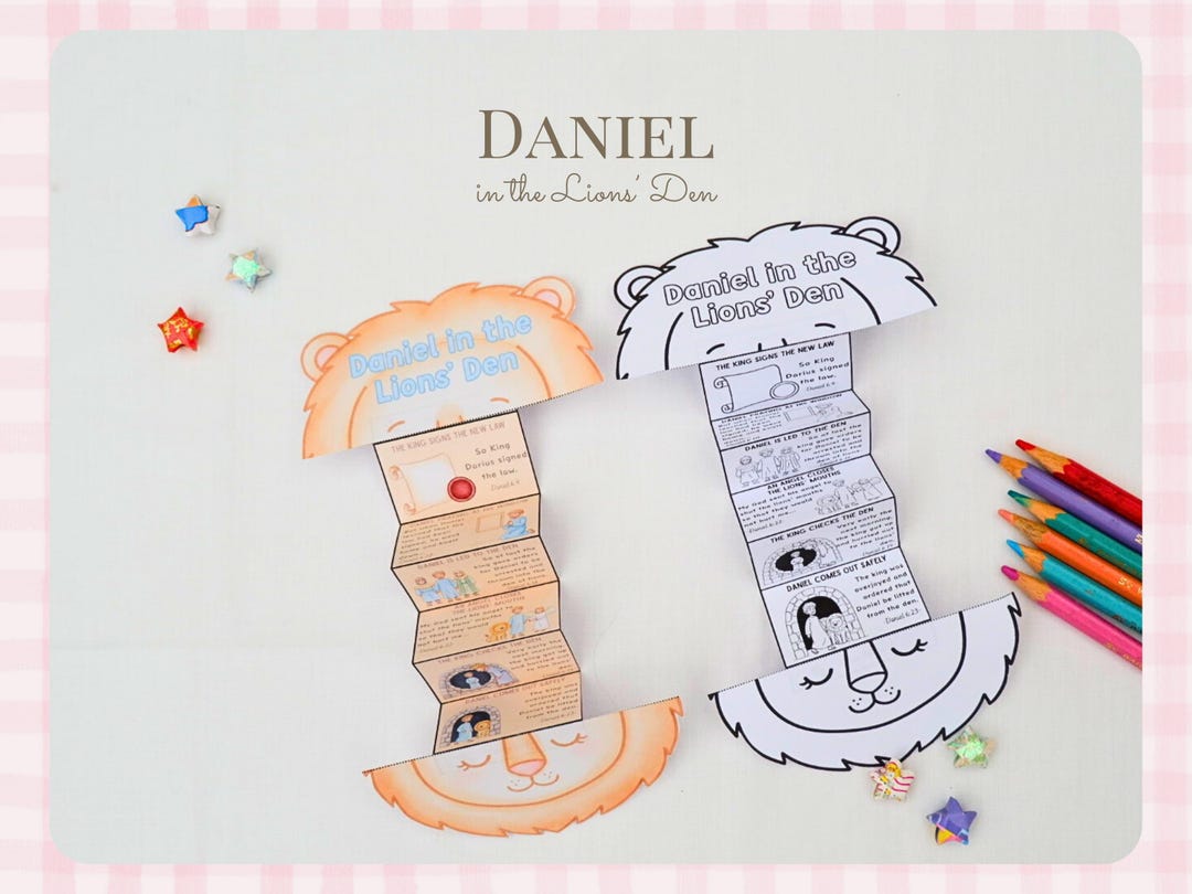 Daniel in the Lions' Den Craft | Sunday School Activity (PDF Pattern ...