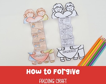Forgiveness Folding Accordion Craft | Sunday School Activity (Digital Download)