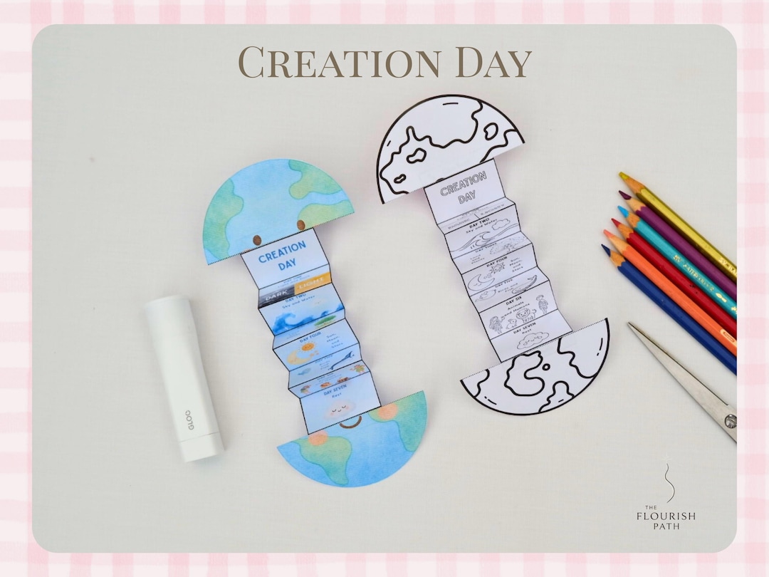 Creation Story Folding Craft for Kids | Sunday School Bible Activity ...