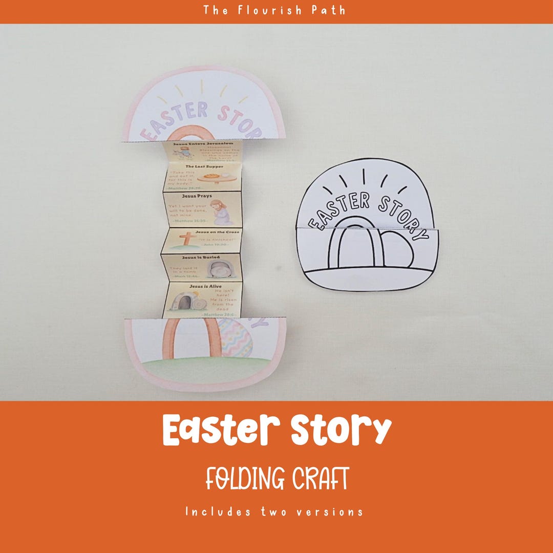 Easter Story Folding Craft for Kids | Resurrection Sunday School ...