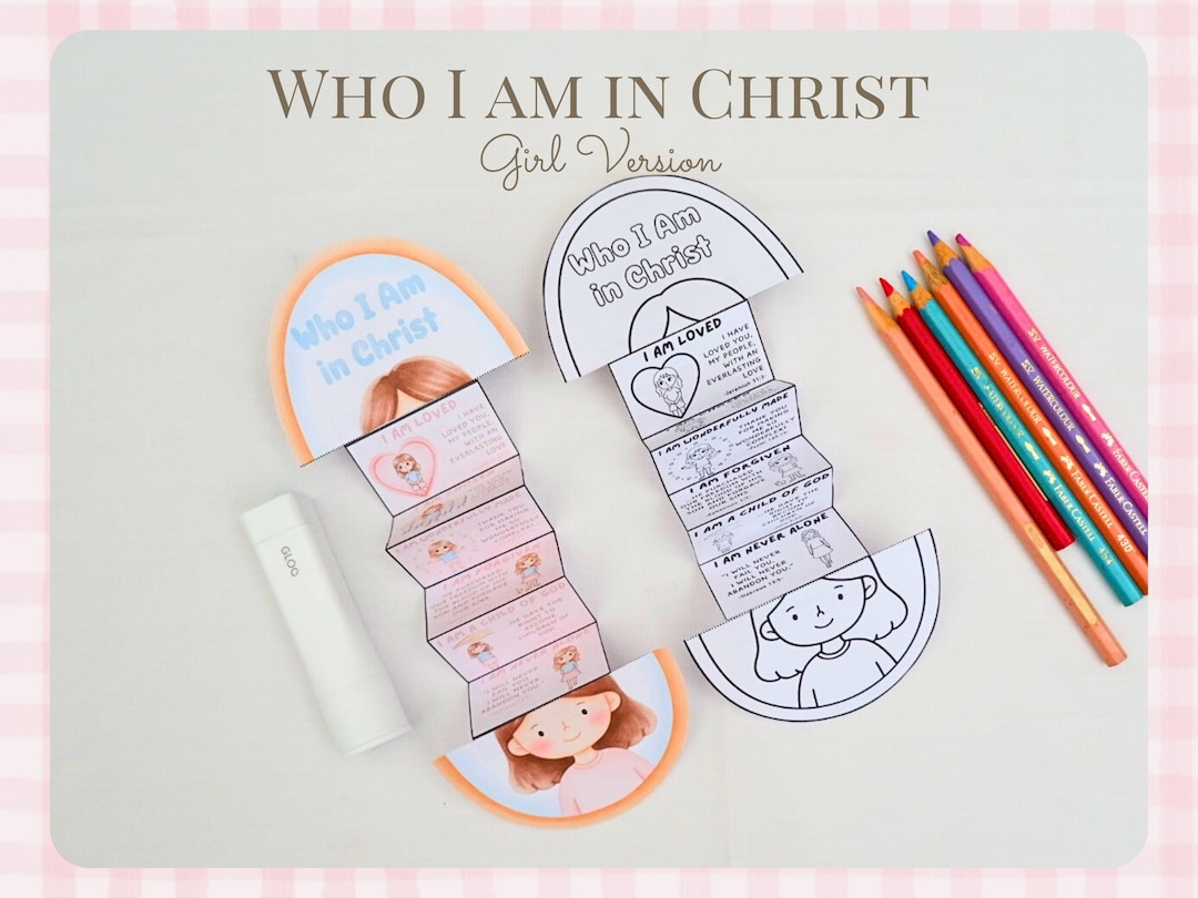 Who I Am in Christ Bible Craft for Girls | Sunday School Activity | Kid ...