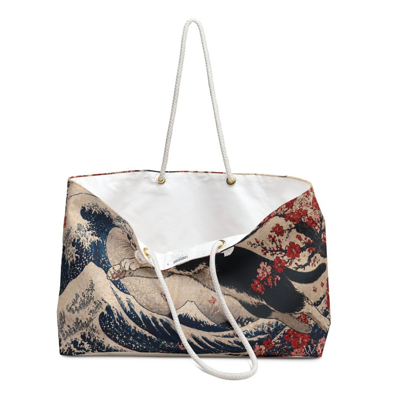 Tuxedo Cat Gift | Cat Lover Bag | Japanese Cat Bag | Cat Mom Bag | Unique Cat Gift for Her image 5