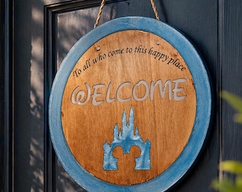 Welcome Sign - 14in Hanging Door Sign