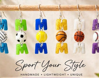 Sports-Themed Game Day Earrings for Moms