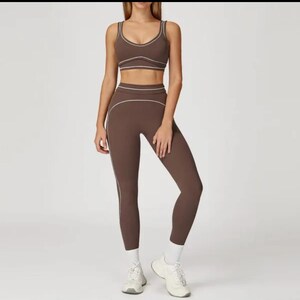 AlO Yoga Tracksuit Sports Bra & High Waisted Leggings Set image 6