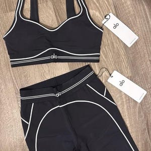 AlO Yoga Tracksuit Sports Bra & High Waisted Leggings Set image 4