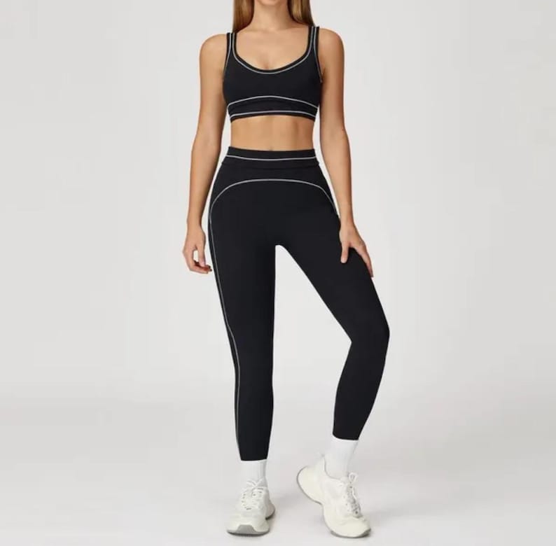 AlO Yoga Tracksuit Sports Bra & High Waisted Leggings Set image 2