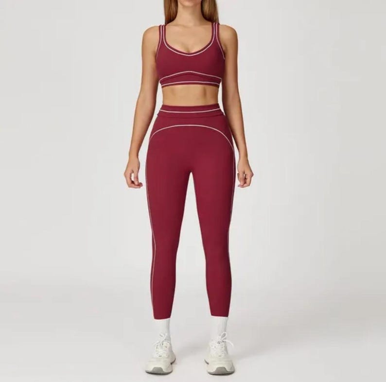 AlO Yoga Tracksuit Sports Bra & High Waisted Leggings Set image 5