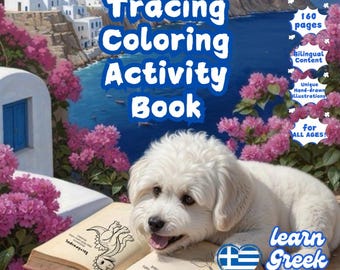 Greek Alphabet Tracing & Coloring Activity Book | Learn Greek with Apollo (157 Pages)