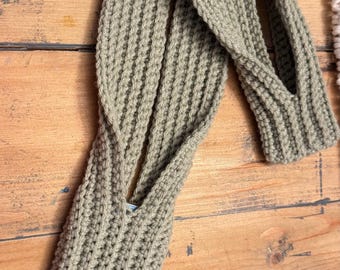 Handmade Crochet iPhone Pocket - Light Olive Green Phone Case
