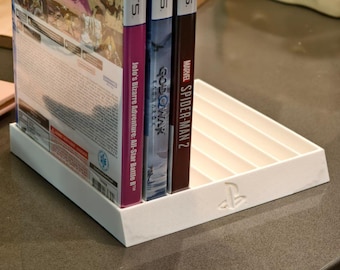 PlayStation Game Holder 3MF File | PS5 PS4 Game Storage Organizer | Gaming Stand | 3D Print File | STL 3MF Download
