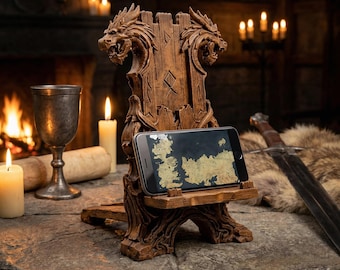 Viking Dragon Phone Holder STL for 3D Printing