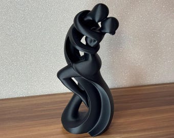 Abstract Couple Sculpture 3MF | Modern Love Statue | Romantic Home Decor | Minimalist Art | 3D Print File Download