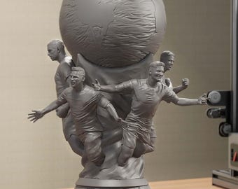 FIFA World Cup Trophy STL File – Football Legends 3D Print Model – Soccer Statue STL – Printable Trophy Decor – Digital Download