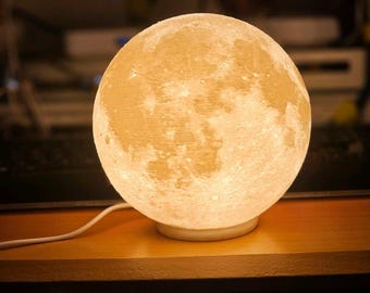 Moon Lamp STL | Lunar Light 3D Print File | Night Light Decor | Galaxy Lamp | 3D Printable Lamp | STL Download
