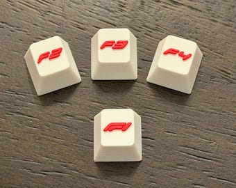 F1 Keycaps STL | Racing Keyboard Keys | Mechanical Keyboard Custom Keycaps | Formula Style Keys | 3D Print File Download