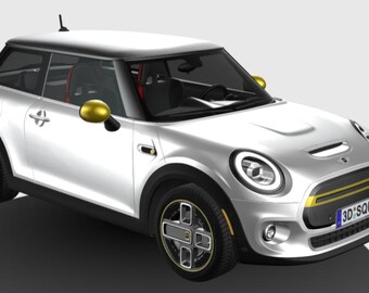 Mini Cooper SE 3D Model STL | Electric Mini Car Printable | Compact City Car 3D Print File | Modern Car Model | Digital Download