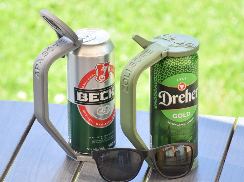 Can Holder Handle STL for Beer and Soda 3D Printable image 1