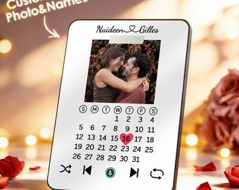 Personalized Photo & Music Acrylic Plaque, Custom Date Gift