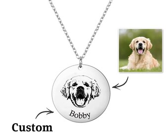 Custom Pet Photo Engraved Name Necklace – A Heartfelt Keepsake