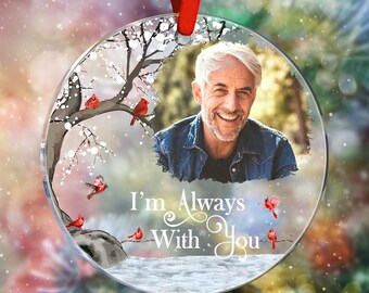 Personalized Photo Memorial Ornament, Christmas Gift
