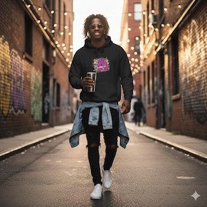 glitch slogan hoodie | random slogan shirt, algorithm graphic