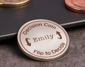 Custom Engraved Decision Coin Creative Flip Coin Gifts for Her