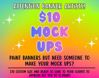 Custom Banner Mock ups or Templates- Canva Digital File- Made to Order